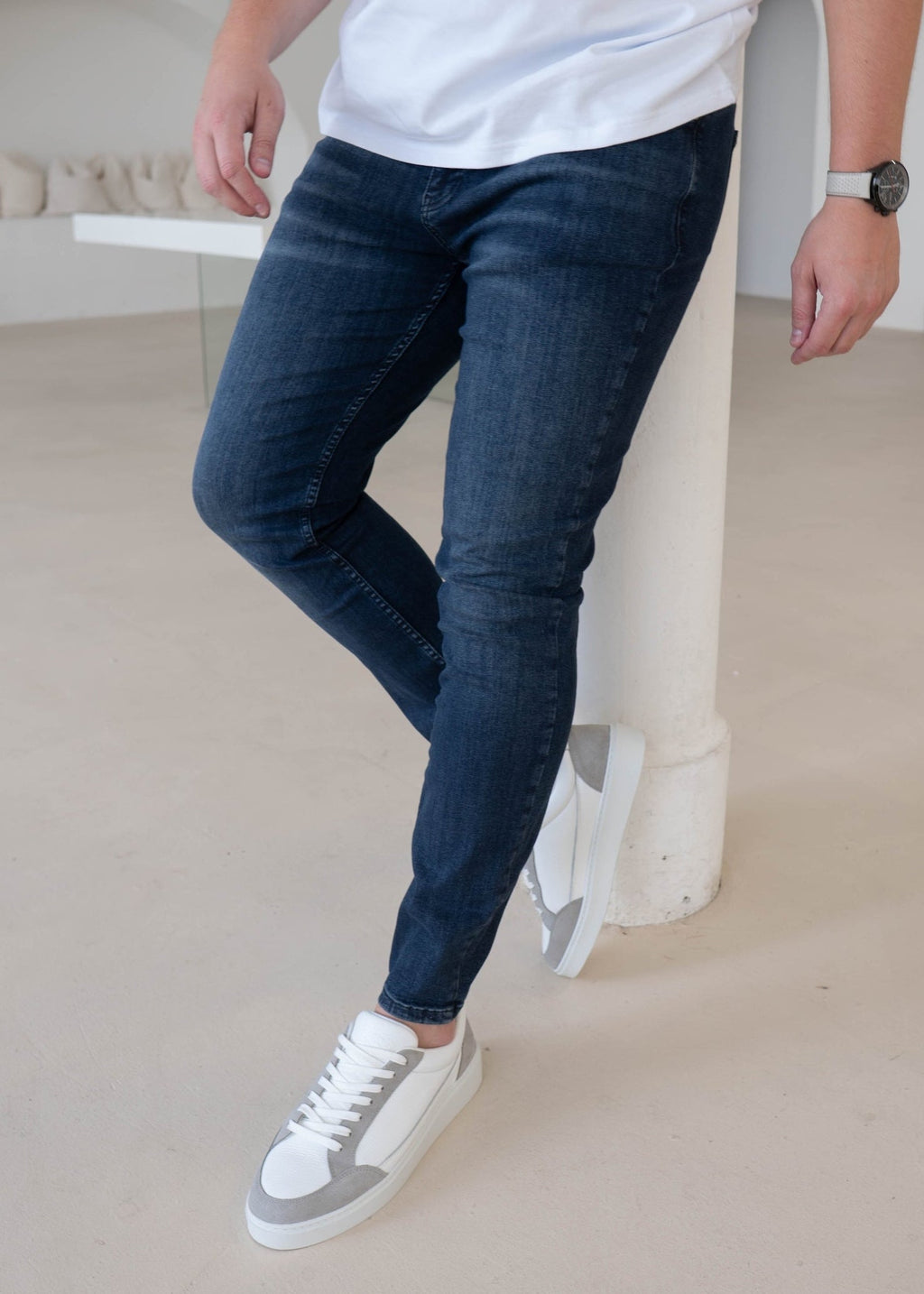 Slim Comfort Jeans In Dark Blue