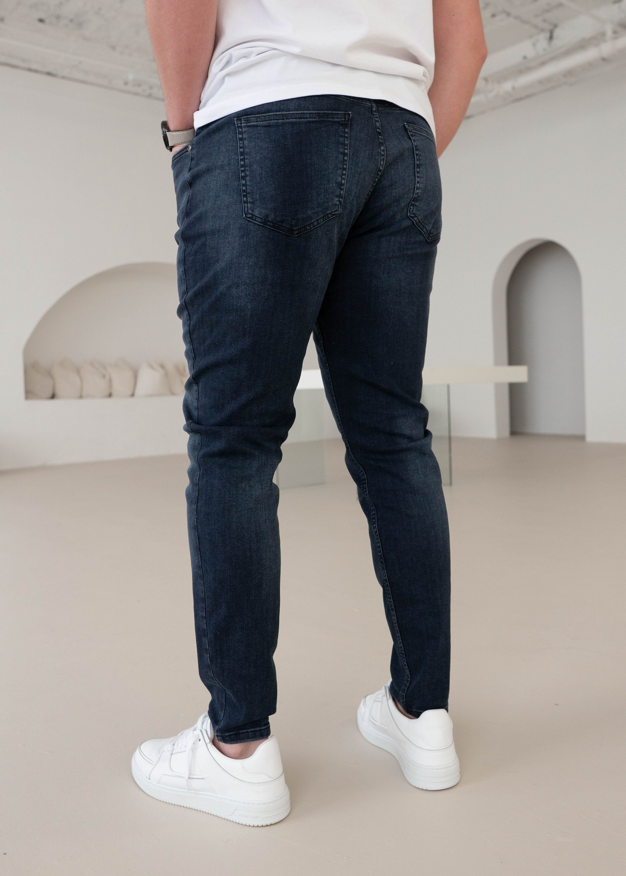 Slim Comfort Jeans In Midnight Dark Blue