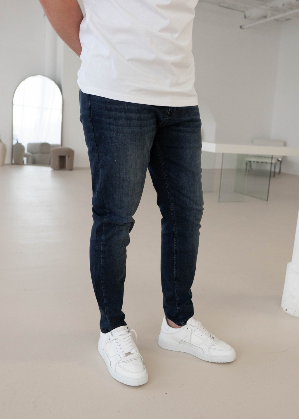 Slim Comfort Jeans In Midnight Dark Blue