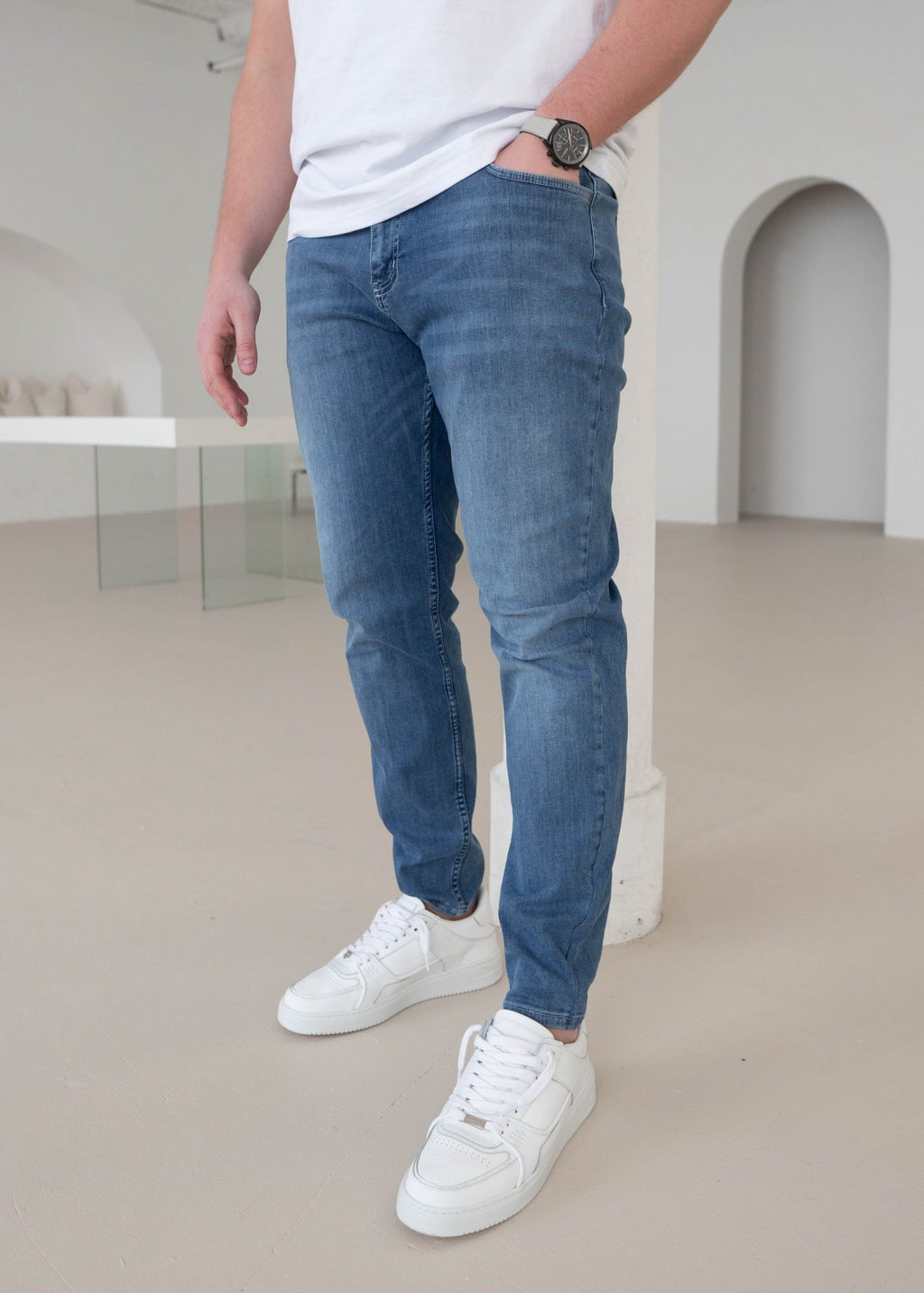Slim Comfort Jeans In Light Blue
