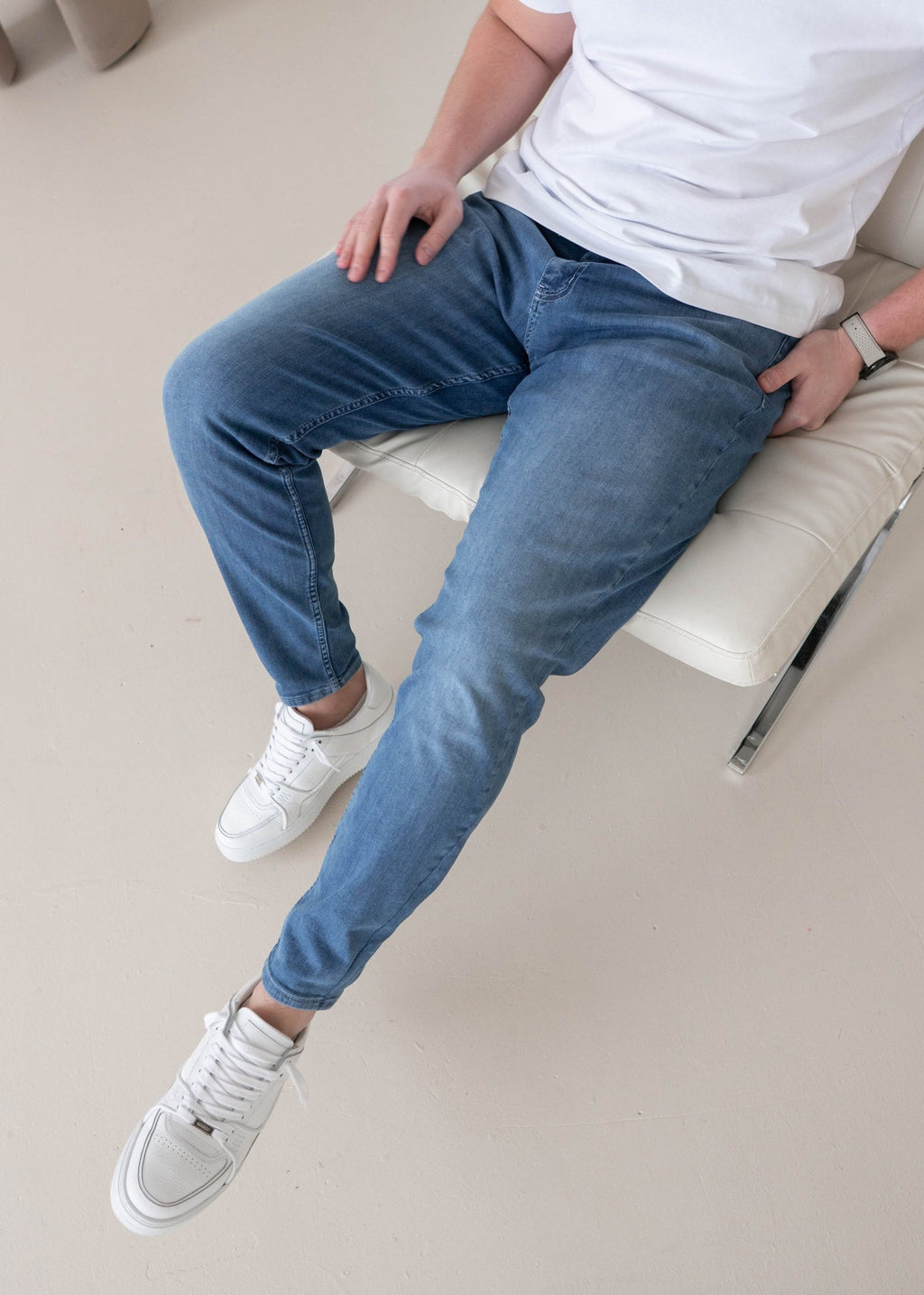 Slim Comfort Jeans In Light Blue