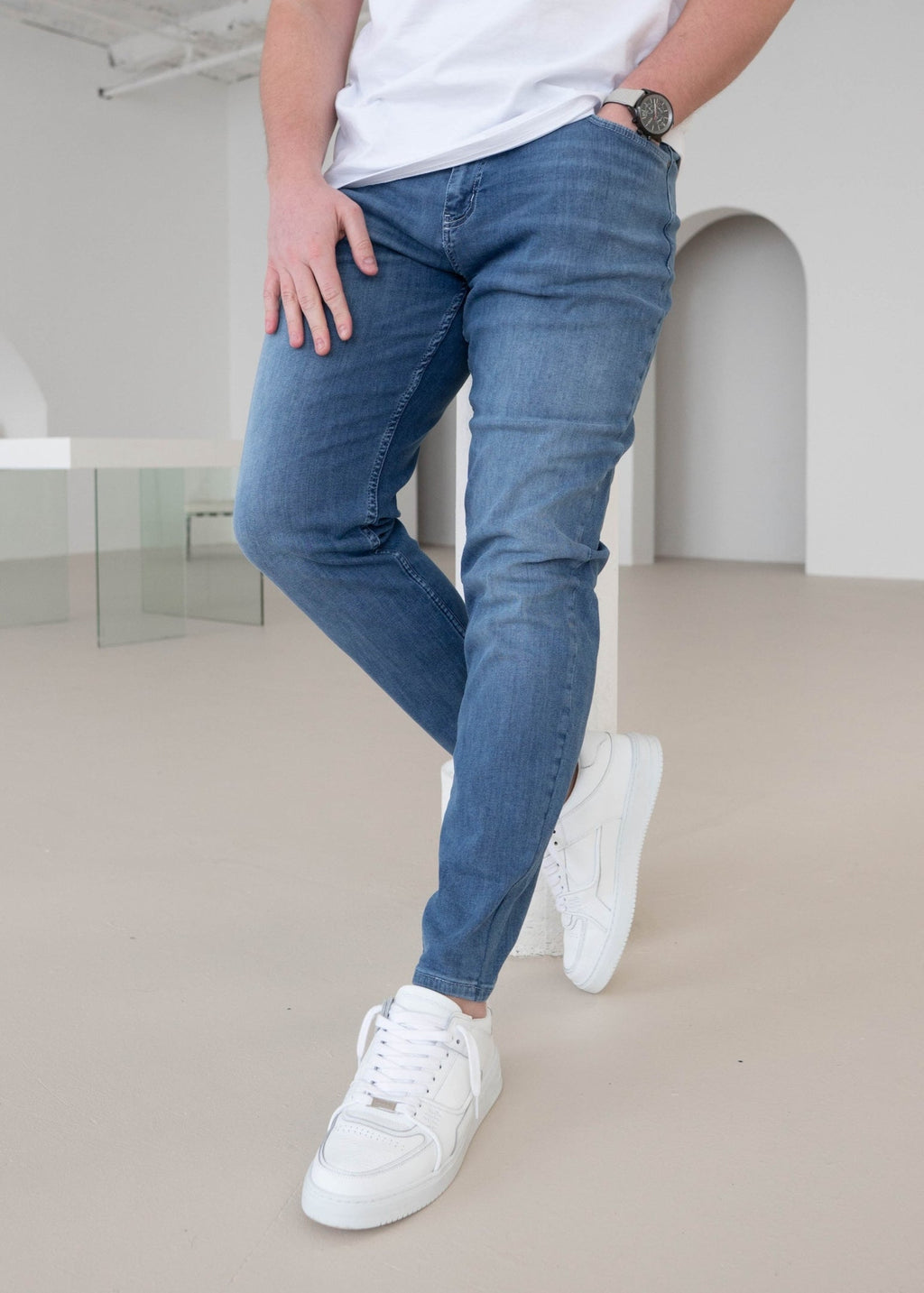 Slim Comfort Jeans In Light Blue