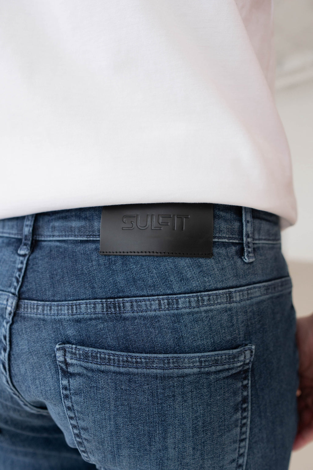 Slim Comfort Jeans In Mid Blue