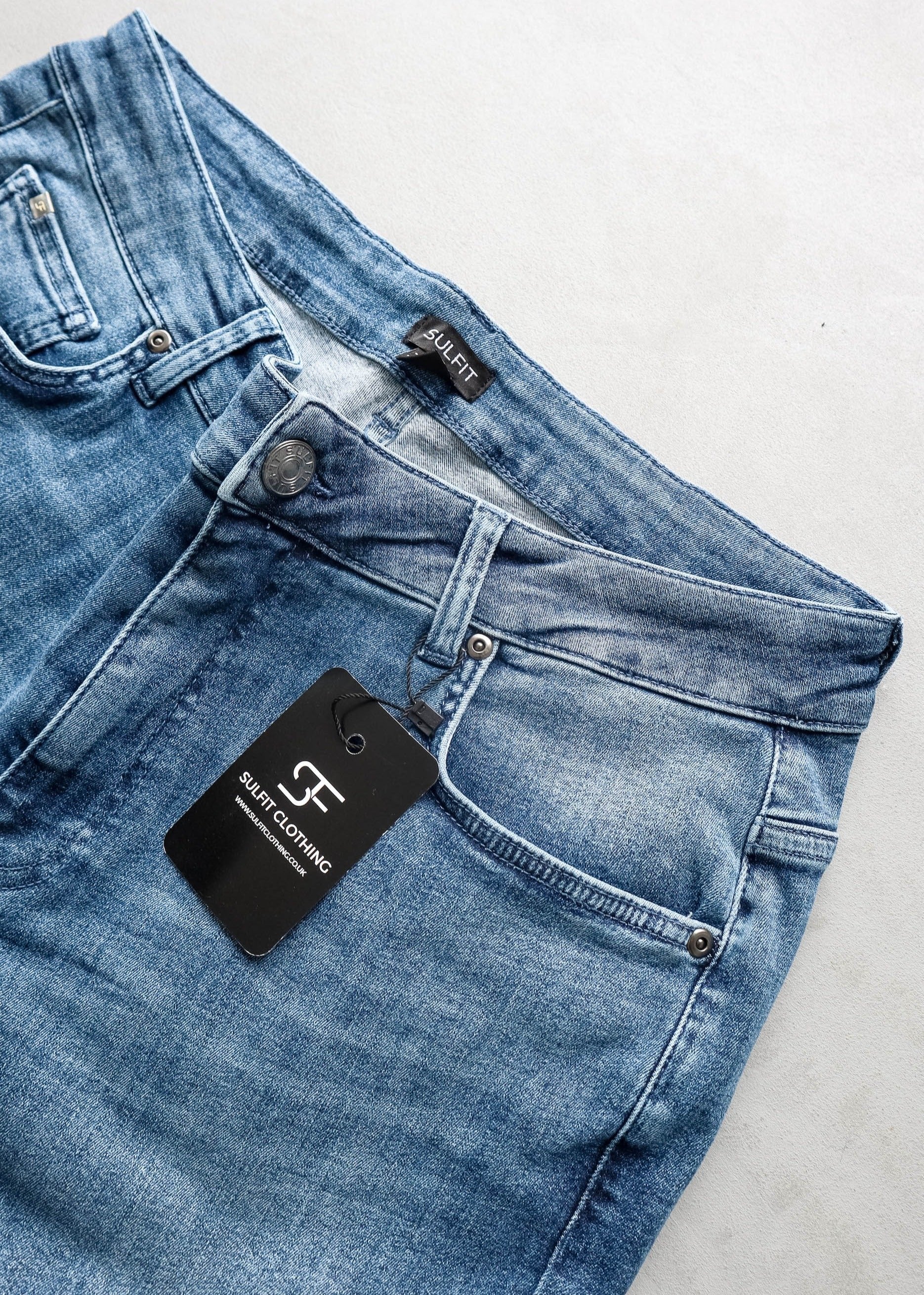 Slim Comfort Jeans In Light Blue